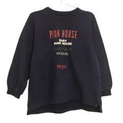 【中古】　PINK HOUSE　スウェット　長袖　トレーナー　クルーネック　裏毛　プリント　ワッペン　日本製　キッズ　古着　/3343のサムネイル
