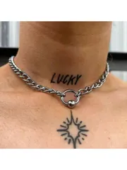 ジュエリー メンズ ネックレス ミニマリスト クール ロック ロックンロール ジオメトリック ラウンド サークル ショートチョーカーネックレス ヒップホップ レトロ アクセサリー ロックファッション ユニセックス