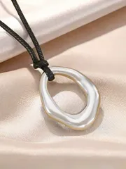 ジュエリー レディース ネックレス 1個 中空アシンメトリーな幾何学模様の複数エレメント ハート形ペンダントネックレス レディース ファッション カジュアル ストリート パーティージュエリー