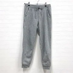 ユニクロ UNIQLO ボトムス パンツ M グレイ 灰色 裏ボア ストライプ #RW23