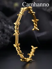 ジュエリー メンズ ブレスレット メンズストリートファッション ステンレススチール 中空トゲブレスレット、デイリーウェアに適しています