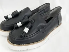 新品 PUPE プーペ レザー タッセルローファー シューズ size37 (23.5)/黒 ■■レディース