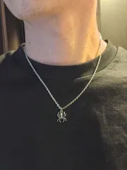 ジュエリー メンズ ネックレス レトロゴシック スタイル スパイダー ステンレススチールチェーンネックレス メンズレディース