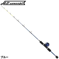 釣竿セット H.B コンセプト お手軽穴釣りセット ベイトタイプ 90cm ブルー