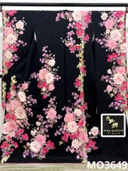 振袖 松田聖子 ラメ刺繍 金彩 紋意匠 身丈167cm 撥水加工済 MO3649