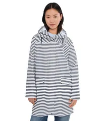 ヘリーハンセン レディース アウター コート ジャケット Helly Hansen Rain Jacket White Navy Stri ホワイトのサムネイル