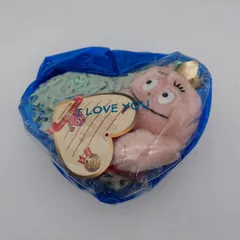 35 バーバパパ ラブラブギフト ぬいぐるみ 青　中古品