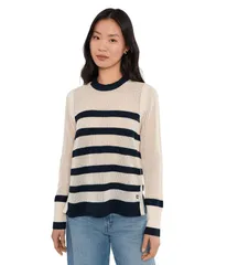 ヘリーハンセン レディース アウター ニット・セーター Helly Hansen Knit Sweater NavyCream Stri クリームのサムネイル