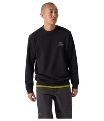 アークテリクス メンズ アウター パーカー・スウェット フリース Arcteryx Emblem Fleece Crew Black 1 ブラックのサムネイル