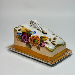 オールドノリタケ ウェッジウッド風 薔薇絵 蓋付チーズトレイ - メルカリ