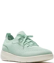 フィットフロップ レディース シューズ スニーカー レース ニット FitFlop SuperQ CrystalTrim Knit Slip On Laced Sneakers Mint Whisper ミント