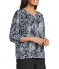 ウエストバウンド レディース トップス シャツ Westbound Paisley Swirl 34 sleeve Button Frontopaisley Swirlのサムネイル