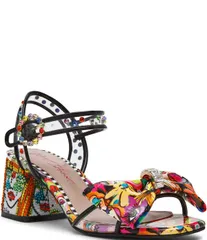 ベッツィジョンソン レディース シューズ サンダル キャップ ヒール Betsey Johnson Ardell Iconic Artwork Capsule Designed Block Heelのサムネイル