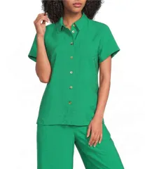 マレーラ レディース トップス シャツ ダウン Marella Woven Sapicemerald Canvas ButtonDown Shirt Emerald エメラルドのサムネイル