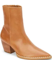 マチス レディース シューズ ブーツ・レインブーツ レザー Matisse Caty Leather Whipstitch Western Booties Butterscotch