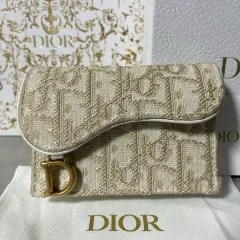 ほぼ新品 Dior オブリーク サドル カードウォレット