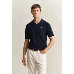 ガント メンズ トップス ポロシャツ Gant Menshort Sleeve Polo Shirt Evenng Blue 433 ブルーのサムネイル
