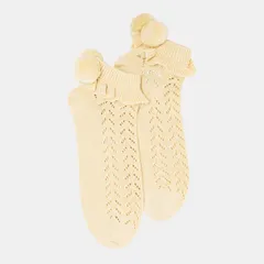ヴァレンティノ レディース アンダーウェア 靴下 Valentino Garavani Womens Pom Crew Socks Betulla
