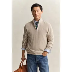 ガント メンズ アウター ニット・セーター クルーネック Gant Mens Crew Neck Jumper Oat Melange 198のサムネイル