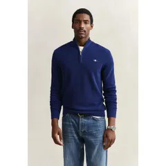 ガント メンズ アウター ニット・セーター クルーネック Gant Mens Crew Neck Jumper Navy 432 ネイビーのサムネイル