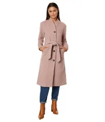 アヴェックレフィーユ レディース アウター コート ウール Avec Les Filles Wool Blend Overlap Collar Coat Portabella
