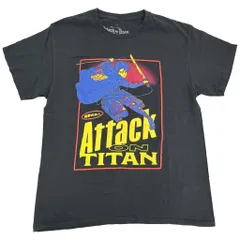 進撃の巨人 Atack of Titan リヴァイ兵長 半袖Ｔシャツ アニメ キャラクター ブラック(メンズ L)中古 古着 X8882