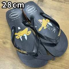 [未使用品] havaianas LOONEY TUNES ハワイアナス ブラック ビーチサンダル 28cm