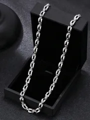 ジュエリー メンズ ネックレス ステンレススチールメンズネックレス、ストリートウェアスタイルのジュエリー、耐久性があり色あせにくい、ファッショナブルなチェーン、バレンタインデーのギフト(ギフトボックスは含まれません