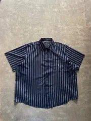 Ralph Lauren BLAKE 半袖シャツ ストライプ ネイビー ホワイト XL