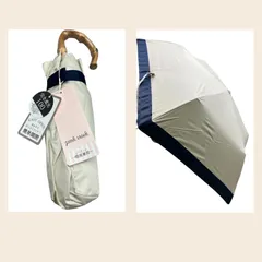 F-015-508　未使用　 タグ付き　晴雨兼用　ピンクトリック　UVカット　1級遮光＋撥水＋熱 折傘 オフホワ　EASY UPEN