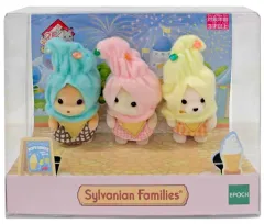 【中古】おもちゃ 赤ちゃんトリオ(ソフトクリーム) 「シルバニアファミリー」 35周年記念商品