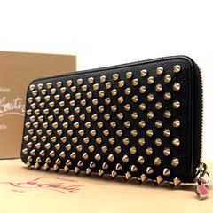 新品未使用 13万 ブラック ルブタン パネトーネ ファスナー 長財布
