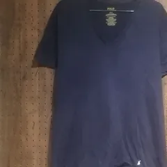 POLO RALPH LAUREN ポロラルフローレン　VネックＴシャツ　ワンポイント刺しゅう　サイズＬ　※訳アリ価格