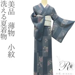 百華❀Y5025◇美品 正絹 夏着物 源氏香 絽 小紋 - メルカリ