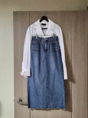 ZARA デニム ロング スカート 28