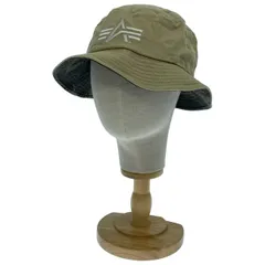 【中古】　ALPHA INDUSTRIES　バケットハット　バケハ　帽子　無地　ワンポイント　刺しゅう　アメカジ　グッズ　古着　/4107のサムネイル