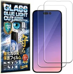 ＲＩＳＥ ＰＲＯＤＵＣＴＳ 93%2枚RISE ガラスフィルム iPhone 14 Pro Max 用 保護フィルム (ブルーライトカット)