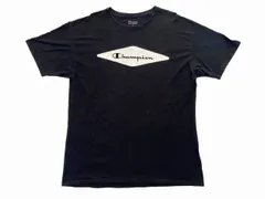 Champion ロゴプリントTシャツ XL 黒×白 アメリカ古着 チャンピオン