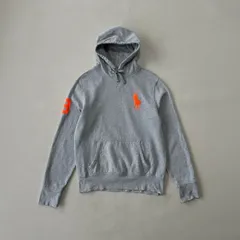 【ビッグポニー】ラルフローレン パーカー グレー オレンジ 刺繍 M