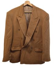 最高級 カシミヤ100%　ダンヒル　ダブルブレストジャケット　キャメル　XL カシミヤ100% ダブルブレストジャケット ブラウン - メルカリ