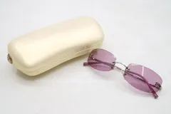 シャネル リムレス サングラス アイウェア ココマーク 4002 メタルフレーム 紫 パープル シルバー CHANEL 6127k