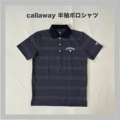 Callaway　キャロウェイ　GOLF　ゴルフ　スポーツ　ロゴ刺繡　半袖ポロシャツ　半袖ポロ　夏物　薄手シャツ　ゴルフウェア　薄手　軽量　メンズ　M
