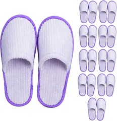 tuzuru 使い捨てスリッパ 個包装 10足セット 高級 ルームシューズ 室内 来客用 業務用 柔らかい 携帯スリッパ (パーブル（10足）,  28.5 cm)