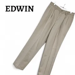 EDWIN エドウィン チノパン 31インチ メンズ ベージュ 日本製 リラックスフィット ワンタック トラウザー スラックス パンツ センタープレス シワになりにくい 綿ポリ ENS-563 E523 定番 ビジカジ 432KJのサムネイル