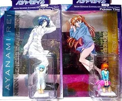 セガ 新世紀エヴァンゲリオン ビジュアルパッケージフィギュア パジャマタイム 全2種セット (綾波レイ/惣流・アスカ・ラングレー）のサムネイル