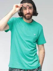 EMPORIO ARMANI (エンポリオアルマーニ) メンズ Tシャツ 半袖 イーグルロゴワッペン
