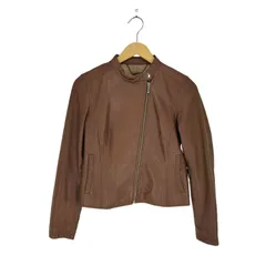 セシルマクビー CECIL McBEE lamb leather ラムレザーシングルライダースジャケット レディース  Mのサムネイル