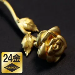 K24 純金 薔薇 ローズ 置物 オブジェ 6cm 24金 幸運 開運 K24 純金 薔薇 ローズ 置物 オブジェ 6cm 24金 幸運 開運 - メルカリ
