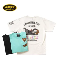 VANSON バンソン 半袖Tシャツ Tom and Jerry "天竺半袖Tシャツ" TJN-2612のサムネイル
