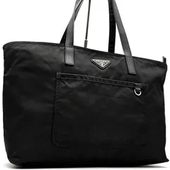 PRADA プラダ テスート ナイロン トートバッグ ブラック 黒 A4収納 白タグ有 大容量 軽量 肩掛け シルバー金具 三角ロゴ プレート メンズ レディース ユニセックス 通勤 通学 ビジネス カジュアル 1BG 普段使い 希少 スタイリッシュ 丈夫
